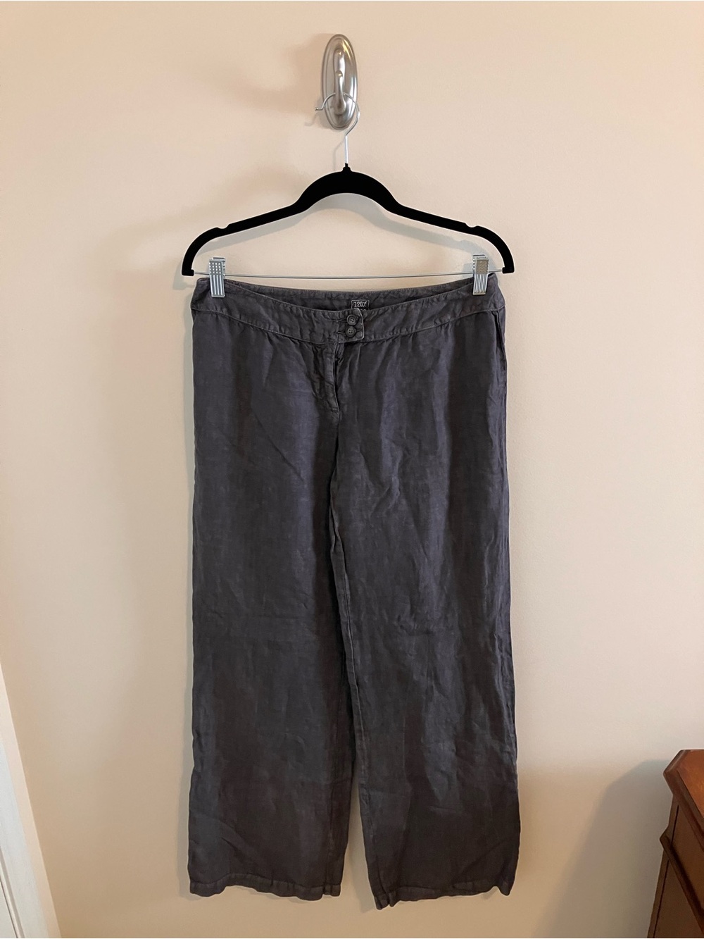 120% Lino Pants in Gray/Grey Size 44